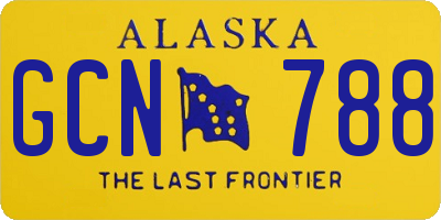 AK license plate GCN788