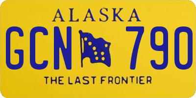 AK license plate GCN790