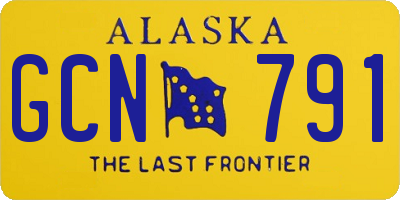AK license plate GCN791