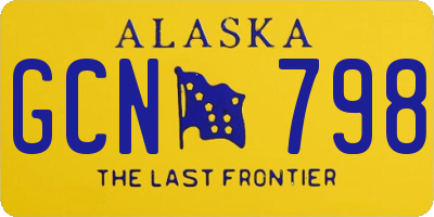 AK license plate GCN798