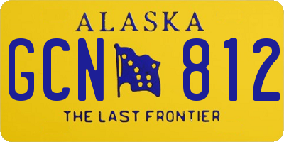 AK license plate GCN812