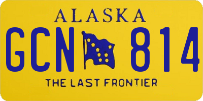 AK license plate GCN814