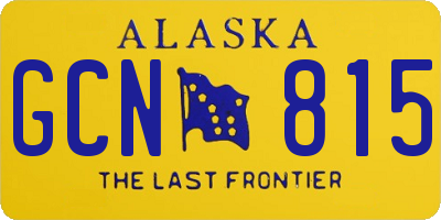 AK license plate GCN815