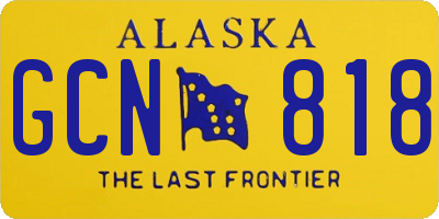 AK license plate GCN818
