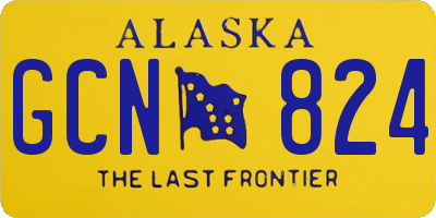 AK license plate GCN824