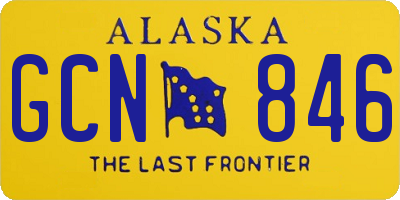 AK license plate GCN846