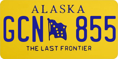 AK license plate GCN855
