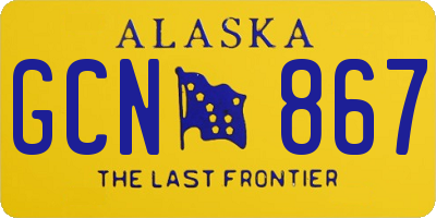 AK license plate GCN867