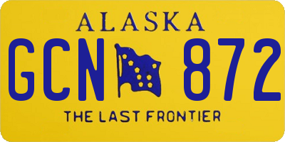 AK license plate GCN872