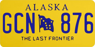 AK license plate GCN876
