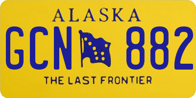 AK license plate GCN882