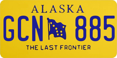 AK license plate GCN885