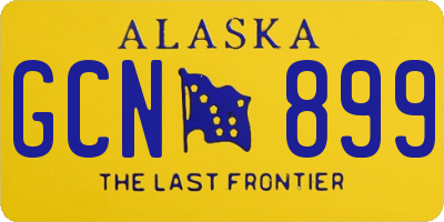 AK license plate GCN899