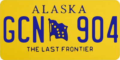 AK license plate GCN904