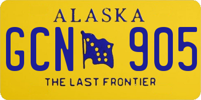 AK license plate GCN905