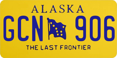 AK license plate GCN906