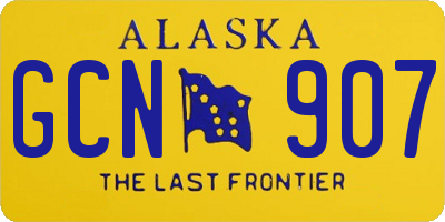 AK license plate GCN907