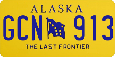 AK license plate GCN913