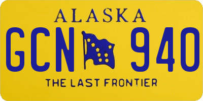 AK license plate GCN940