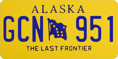 AK license plate GCN951