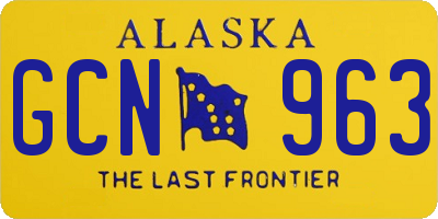 AK license plate GCN963