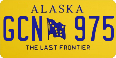 AK license plate GCN975