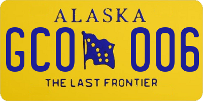 AK license plate GCO006