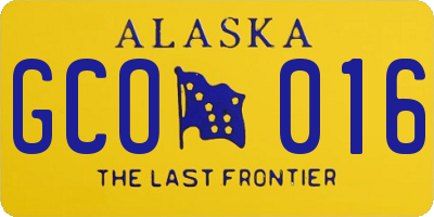 AK license plate GCO016