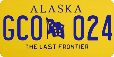 AK license plate GCO024