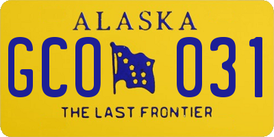AK license plate GCO031