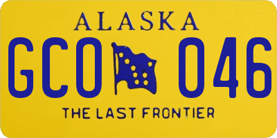 AK license plate GCO046