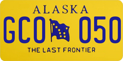 AK license plate GCO050
