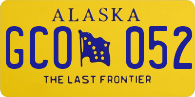 AK license plate GCO052