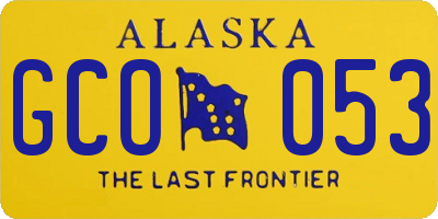 AK license plate GCO053