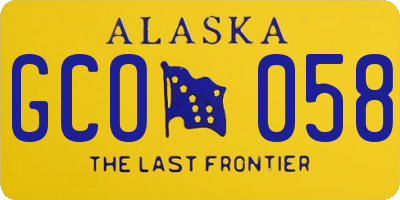 AK license plate GCO058