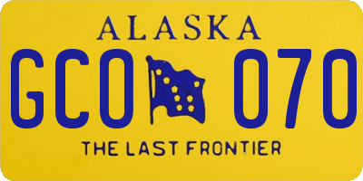 AK license plate GCO070
