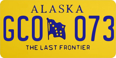AK license plate GCO073