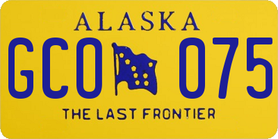 AK license plate GCO075