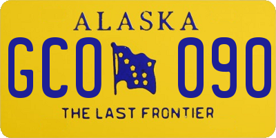 AK license plate GCO090