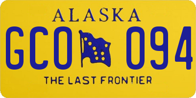 AK license plate GCO094