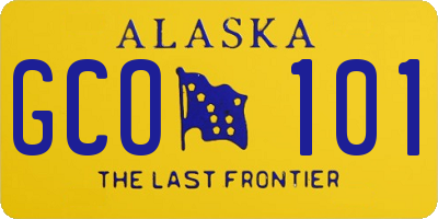 AK license plate GCO101