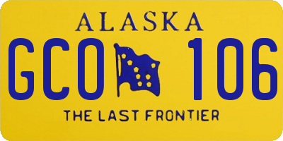 AK license plate GCO106