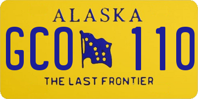 AK license plate GCO110