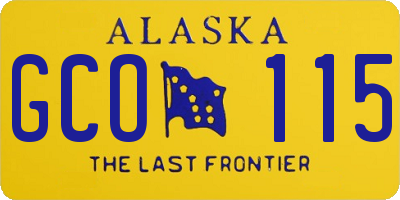 AK license plate GCO115