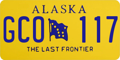 AK license plate GCO117