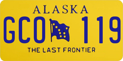 AK license plate GCO119