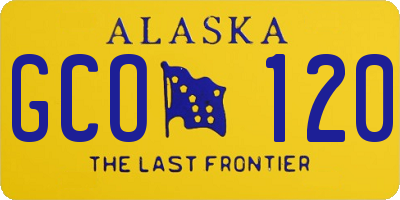 AK license plate GCO120