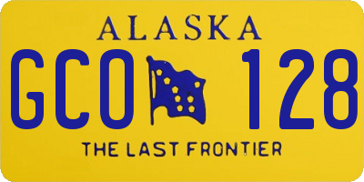 AK license plate GCO128