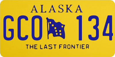 AK license plate GCO134