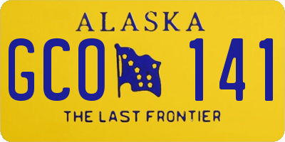 AK license plate GCO141